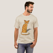 オレンジの猫 メンズTシャツ