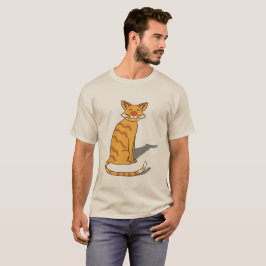 オレンジの猫 メンズTシャツ Tシャツ