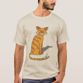 オレンジの猫 メンズTシャツ Tシャツ (正面)
