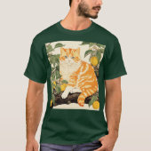 オレンジの猫 Tシャツ (正面)