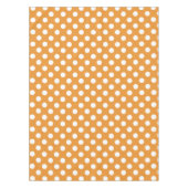 オレンジの白い水玉模様 テーブルクロス (正面)