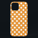 オレンジの白い水玉模様 iPhone 12ケース<br><div class="desc">オレンジの白い水玉模様</div>