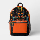 オレンジの白内障 プリントバックパック (正面)