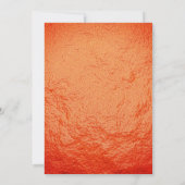 オレンジの皮のような質感 招待状 (裏面)