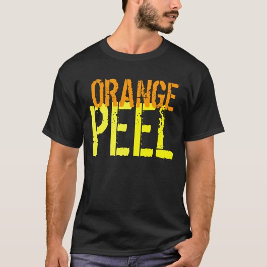 オレンジの皮のTシャツ　面白いカスタマイズ可能 Tシャツ (正面)