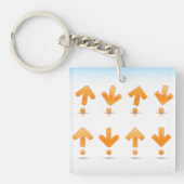 オレンジの矢印 キーホルダー (正面)