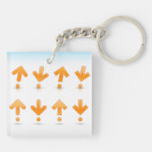 オレンジの矢印 キーホルダー (裏面)