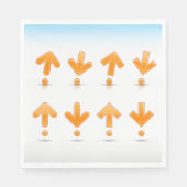 オレンジの矢印 スタンダードランチョンナプキン (正面)