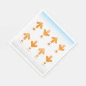 オレンジの矢印 スタンダードランチョンナプキン (角)