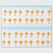 オレンジの矢印 ラッピングペーパー (フラット)