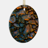 オレンジの石化恐竜の骨 セラミックオーナメント (右)