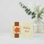 オレンジの秋の結婚式がウェルカードを願う エンクロージャーカード (スタンド正面)