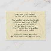 オレンジの秋の結婚式がウェルカードを願う エンクロージャーカード (裏面)