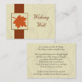 オレンジの秋の結婚式がウェルカードを願う エンクロージャーカード (正面/裏面)