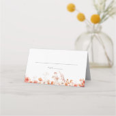 オレンジの秋の花嫁衣装 プレイスカード (正面)