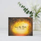 オレンジの秋素朴魅惑された森の日付を保存 案内ポストカード (スタンド正面)