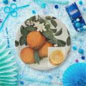 オレンジの紙皿 ペーパープレート (パーティー)