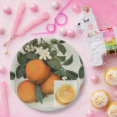 オレンジの紙皿 ペーパープレート (パーティー)