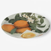 オレンジの紙皿 ペーパープレート (アングル)