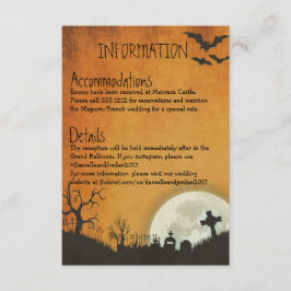 オレンジの結婚のためのハロウィンのエンクロージャカード エンクロージャーカード
