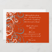 オレンジの結婚式招待状 招待状 (正面/裏面)