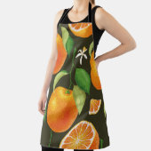 オレンジの継ぎ目のないパターン エプロン (インサイチュ)