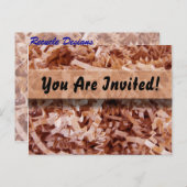 オレンジの縮れ模様の破片 インビテーションポストカード (正面/裏面)