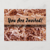 オレンジの縮れ模様の破片 インビテーションポストカード (正面)