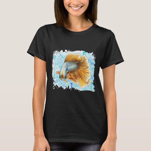 オレンジの背景のベタ Tシャツ (正面)