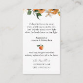 オレンジの花が遠く エンクロージャーカード (正面)