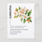 オレンジの花とジャスミンの花の封入カード エンクロージャーカード (正面)