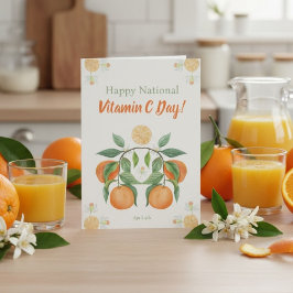 オレンジの花と共にビタミンCの日をお祝いしよう カード