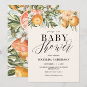 オレンジの花と柑橘類のベイビーシャワー (正面/裏面)