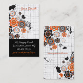 オレンジの花のひながドッドグランジルズ·キッドにインク 名刺 (正面/裏面)