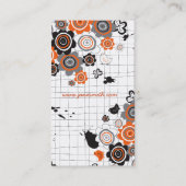 オレンジの花のひながドッドグランジルズ·キッドにインク 名刺 (裏面)