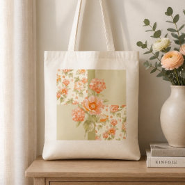 オレンジの花のウェディングトートバッグ トートバッグ