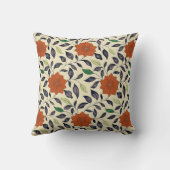 オレンジの花のパターン – エレガントモテ中国のィフ クッション (裏面)