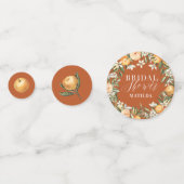 オレンジの花のブライダルシャワーパーティーの飾り(シトラス・オレンジ・ブロッサム) コンフェッティ (正面)