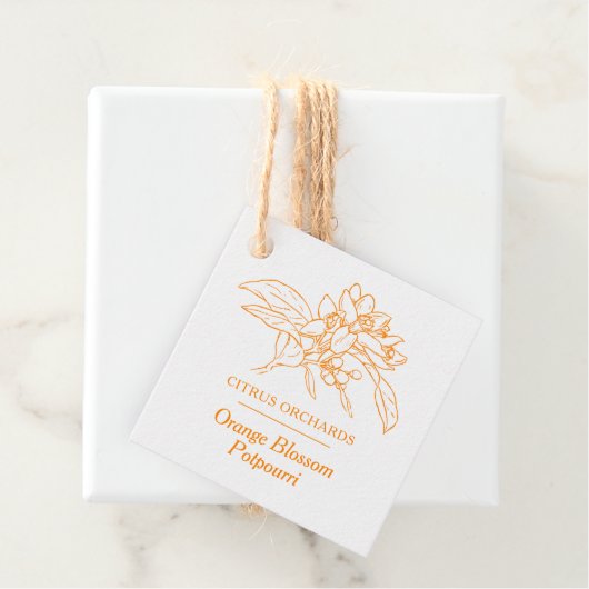 オレンジの花のポプリ製品バーコードQRコード フェイバータグ (インサイチュ)