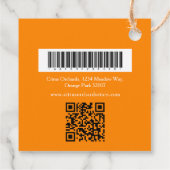 オレンジの花のポプリ製品バーコードQRコード フェイバータグ (裏面)