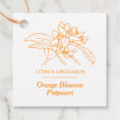 オレンジの花のポプリ製品バーコードQRコード フェイバータグ (正面)