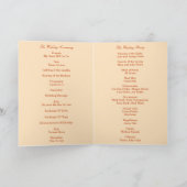 オレンジの花のメイソンジャー プログラム カード (内部)