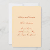 オレンジの花のメイソンジャー　レセプションカード 招待状 (裏面)