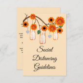 オレンジの花のメイソンジャー 安全対策 エンクロージャーカード (正面/裏面)