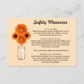 オレンジの花のメイソンジャー 安全対策 エンクロージャーカード (正面)