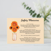 オレンジの花のメイソンジャー 安全対策 エンクロージャーカード (スタンド正面)