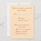 オレンジの花のメイソンジャー　返信カード 招待状 (裏面)