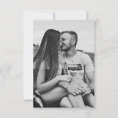 オレンジの花のモノフォトウェディングは日付を保存 セーブザデート (裏面)