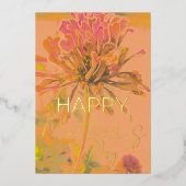 オレンジの花の印象派 マザーズデー 箔シーズンカード (正面)