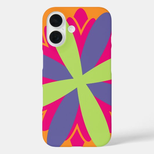 オレンジの花の形のイラスト Case-Mate iPhoneケース (裏面)